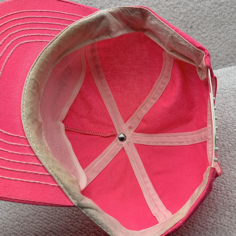 VTG Snapback Blockhead Hat Mens Sibley-Ocheyedan IA Generals Pink Union Made USA - Picture 7 of 9